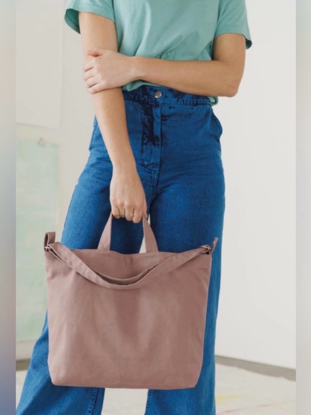 Baggu Horizontal Duck Bag - Peppercorn Everyday Canvas Tote Bag